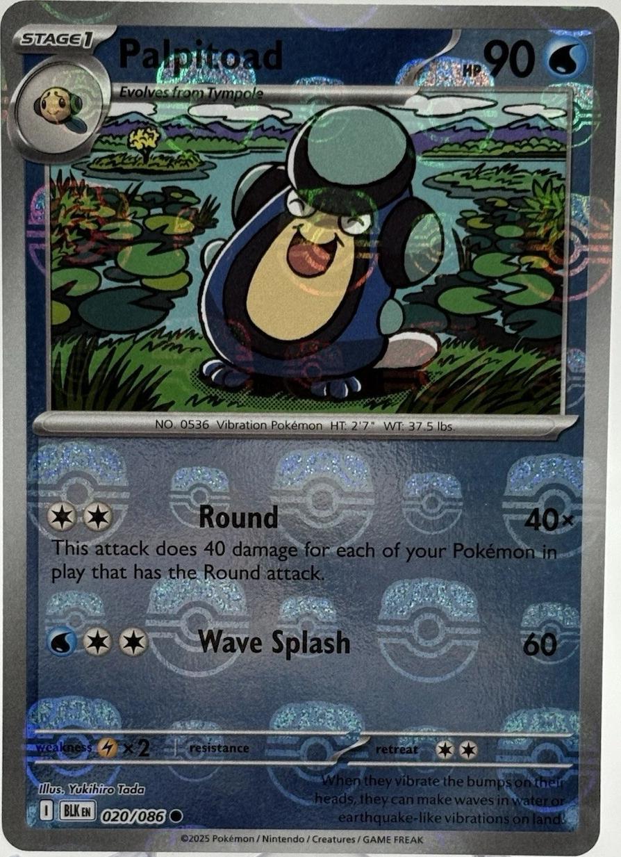 Black Bolt Palpitoad [Master-Ball] Pokémon card